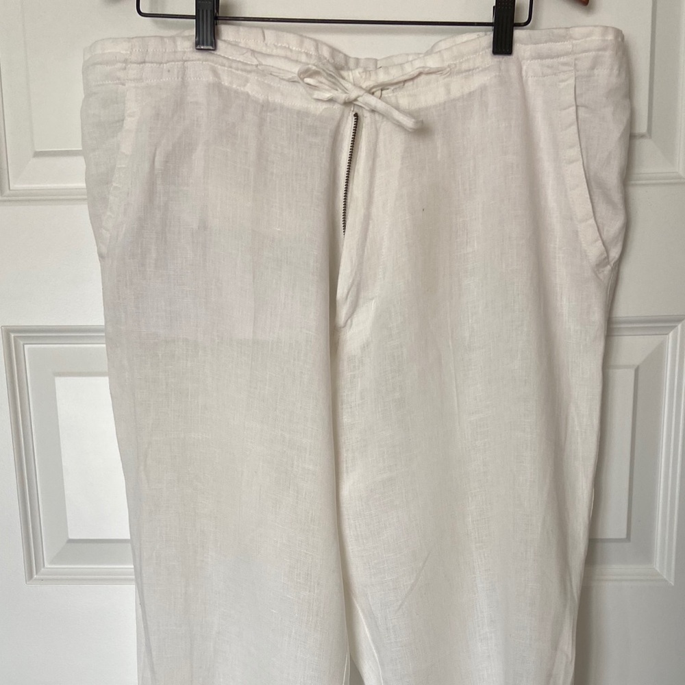 Bruno New York Men’s White Linen Pants - Large